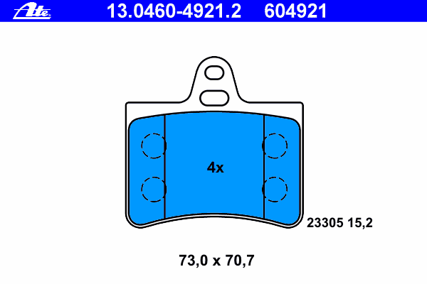 Тормозные колодки ATE 13.0460-4921.2