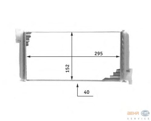 Радиатор отопителя BEHR HELLA SERVICE 8FH 351 311-591