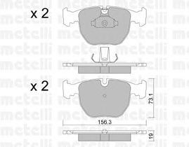 Тормозные колодки METELLI 22-0559-0