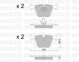 Тормозные колодки METELLI 22-0560-0