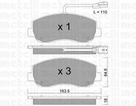 Тормозные колодки METELLI 22-0898-0