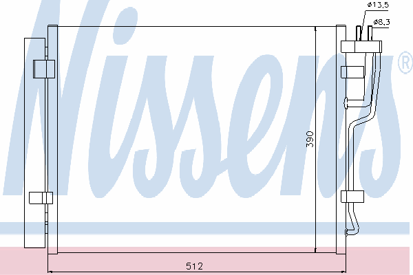Радиатор кондиционера NISSENS 940007