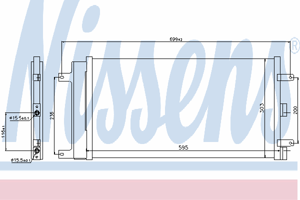 Радиатор кондиционера NISSENS 940061
