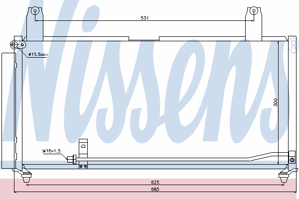 Радиатор кондиционера NISSENS 940080