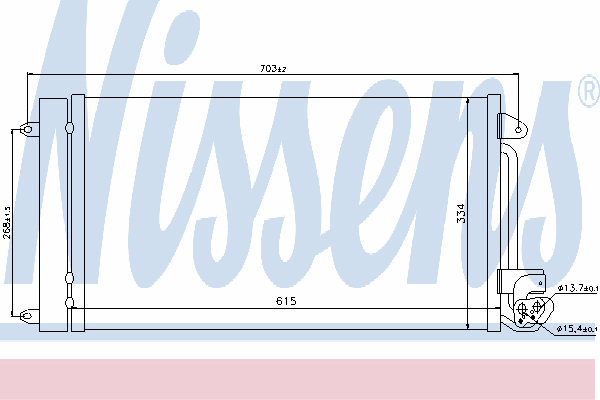 Радиатор кондиционера NISSENS 940093