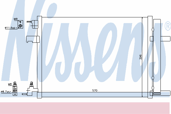 Радиатор кондиционера NISSENS 940134