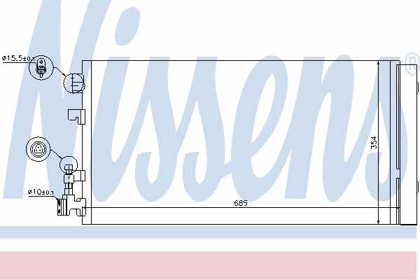 Радиатор кондиционера NISSENS 940195