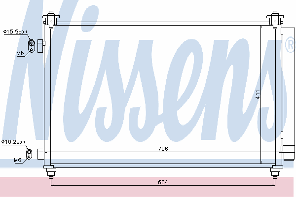 Радиатор кондиционера NISSENS 940253