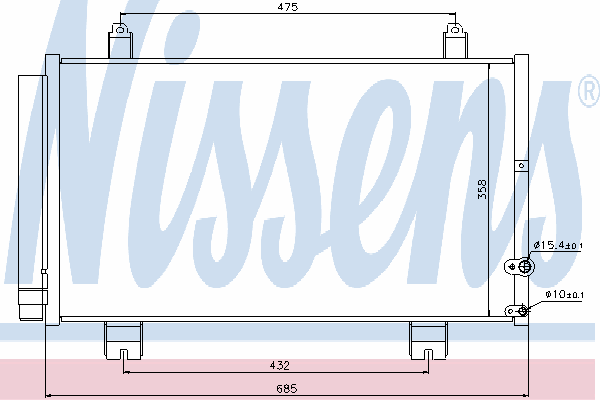 Радиатор кондиционера NISSENS 940261
