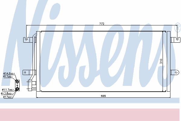 Радиатор кондиционера NISSENS 94524