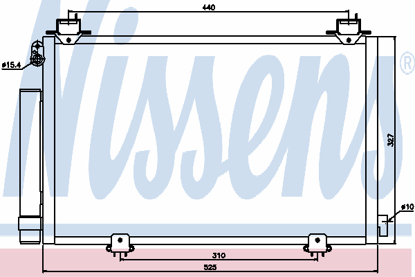 Радіатор кондиціонера NISSENS 94590