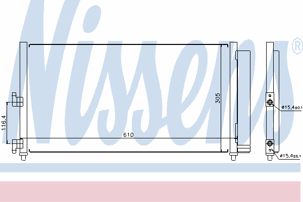 Радиатор кондиционера NISSENS 94727