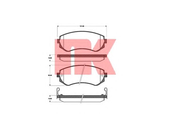 Тормозные колодки NK 222253