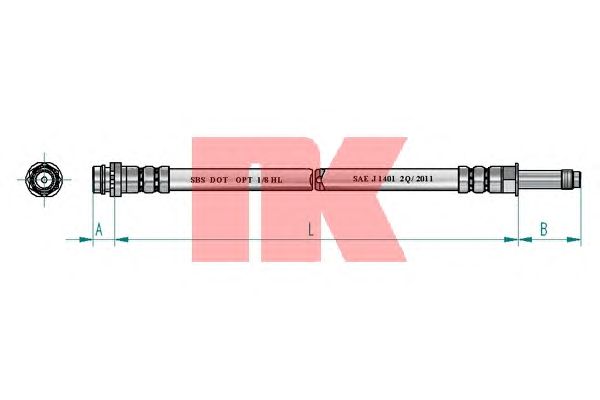 Тормозной шланг NK 8525146
