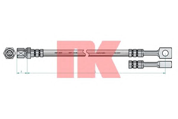 Тормозной шланг NK 853647