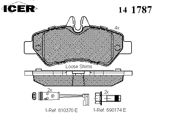 Тормозные колодки ICER 141787