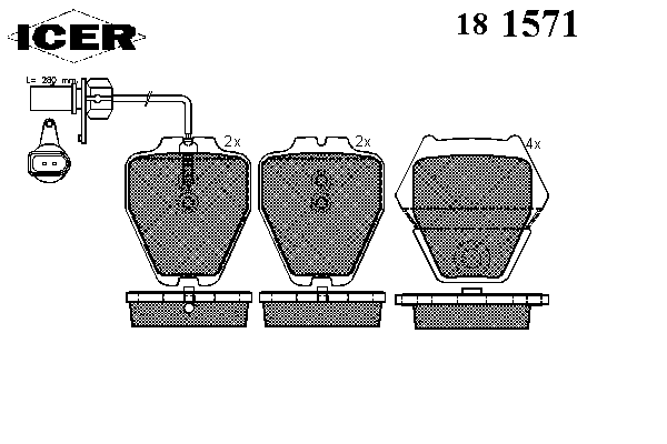 Тормозные колодки ICER 181571