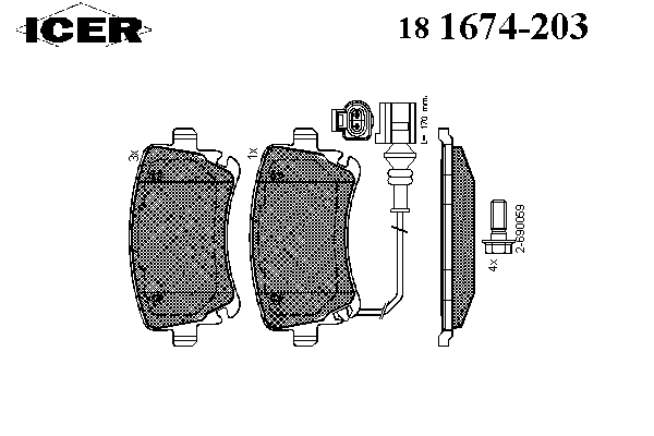 Тормозные колодки ICER 181674-203