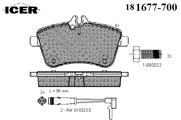 Тормозные колодки ICER 181677-700