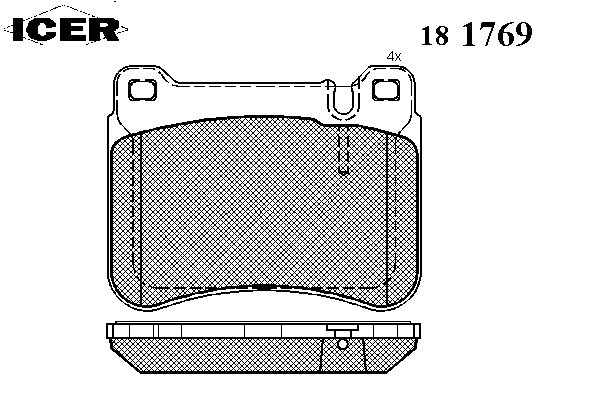 Тормозные колодки ICER 181769