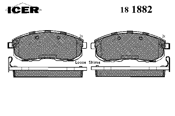 Тормозные колодки ICER 181882