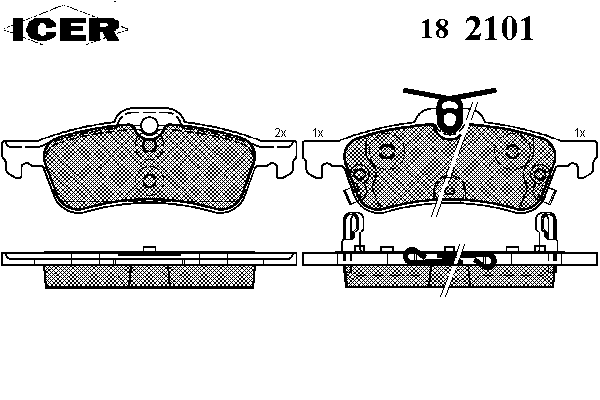 Тормозные колодки ICER 182101