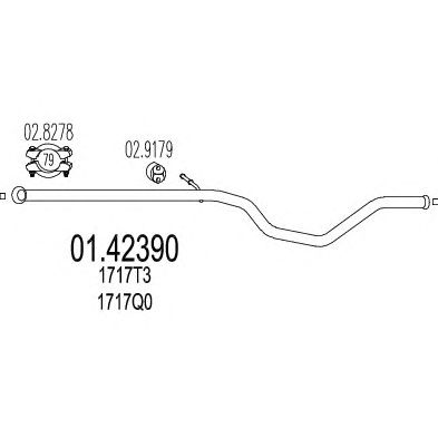 Труба выхлопного газа MTS 01.42390