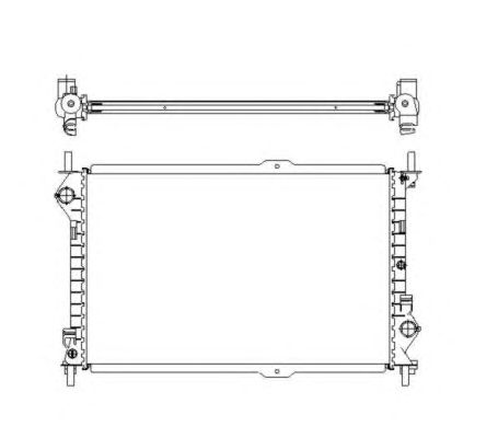 Радиатор, охлаждение двигателя NRF 54755