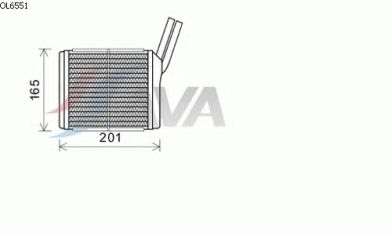 Радиатор отопителя AVA QUALITY COOLING OL6551