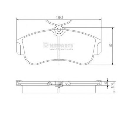 Тормозные колодки NIPPARTS J3601051