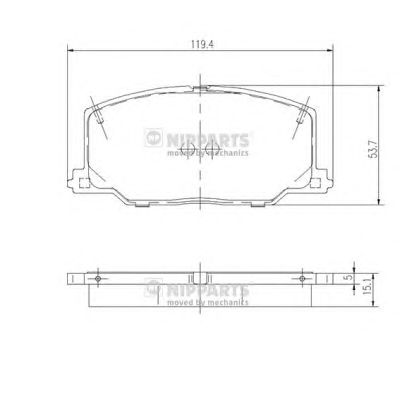 Тормозные колодки NIPPARTS J3602037