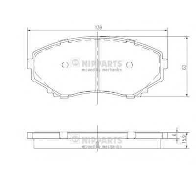 Тормозные колодки NIPPARTS J3603046