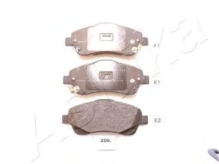 Тормозные колодки ASHIKA 50-02-206