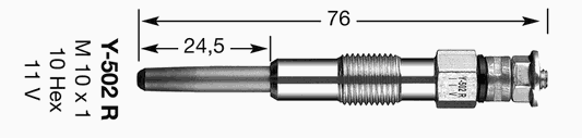 Свеча накала NGK Y-502R