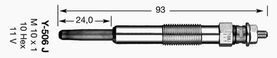 Свеча накала NGK Y-506J