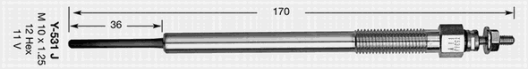 Свеча накала NGK Y-531J