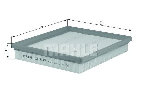 Воздушный фильтр MAHLE ORIGINAL LX 3149