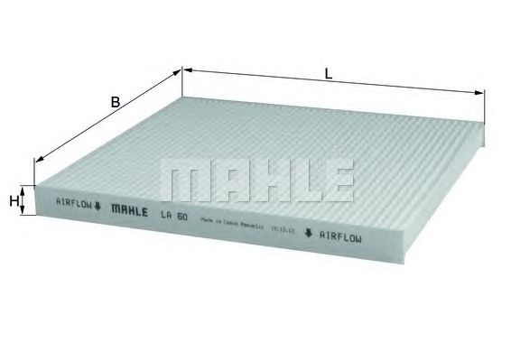 Фильтр салона MAHLE ORIGINAL LA 60