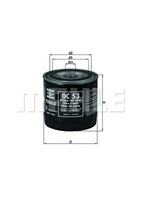 Масляный фильтр MAHLE ORIGINAL OC 53
