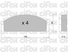 Гальмівні колодки CIFAM 822-001-0