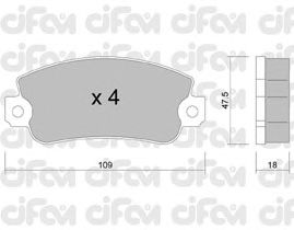 Тормозные колодки CIFAM 822-033-0