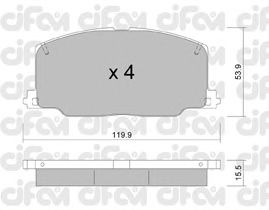 Тормозные колодки CIFAM 822-067-0