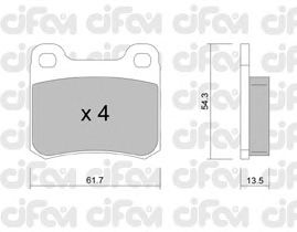 Тормозные колодки CIFAM 822-092-0