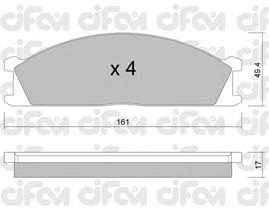 Тормозные колодки CIFAM 822-107-0