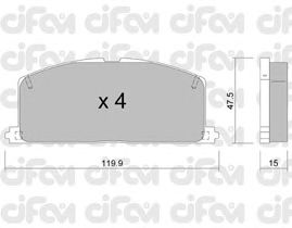 Тормозные колодки CIFAM 822-108-0