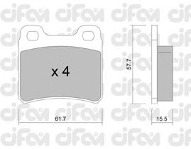 Тормозные колодки CIFAM 822-141-0