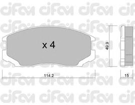 Тормозные колодки CIFAM 822-221-0
