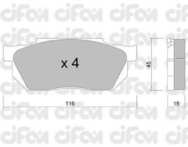 Тормозные колодки CIFAM 822-247-0