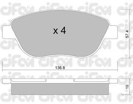 Тормозные колодки CIFAM 822-322-1