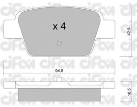 Тормозные колодки CIFAM 822-323-0